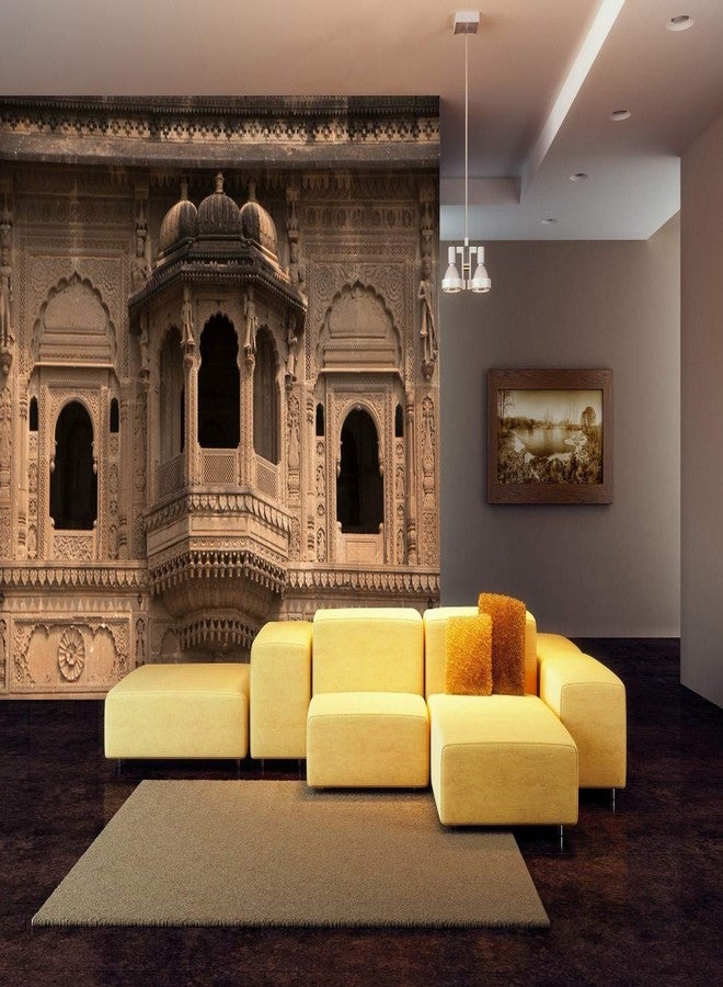 999store 3D Heritage Monument Art Mural Wallpaper (Non Woven_3x4 Feet_Brown) - Image 1